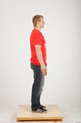 Whole Body Man White Casual Average Male Studio Poses